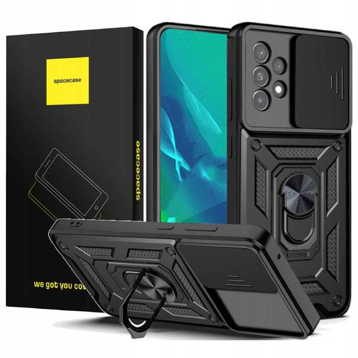 Spacecase Case Case Voor Samsung Galaxy A53 5G Zwart