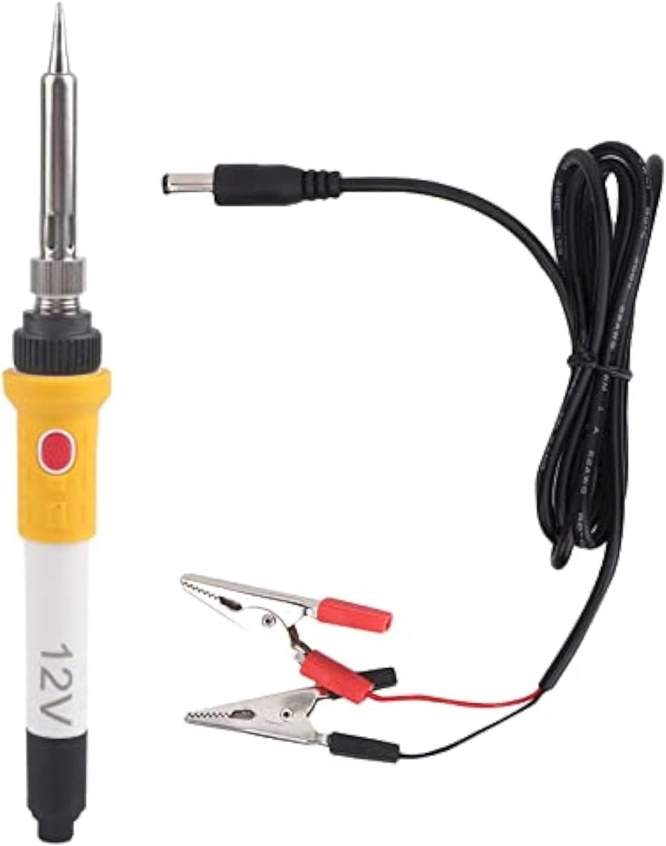 12V 60W Draagbare Auto Krokodil Clip Aangedreven Elektrische Soldeerbout - Soldeerboutgereedschap .