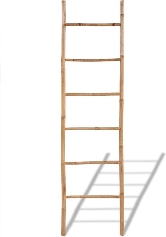 vidaXL Handdoekladder met 4 sporten 90x50x100 cm bamboe