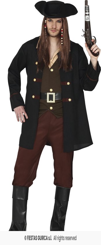Déguisement Pirate Homme Morgan Noir - Taille XXL