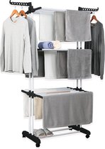 Tour de séchage Alora - Étendoir à Vêtements - Pliable - Roues incluses - Tour de séchage avec roues - Longueur de séchage 20 m - Grijs