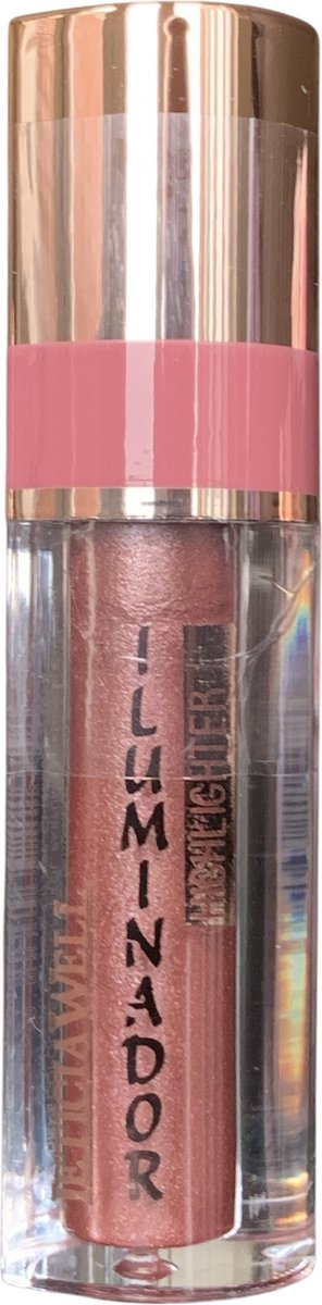 Leticia Well - Vloeibare Highlighter - Met applicator - Make-up - Hartjesvorm - Iriserend - Roze Goud - Nummer 64