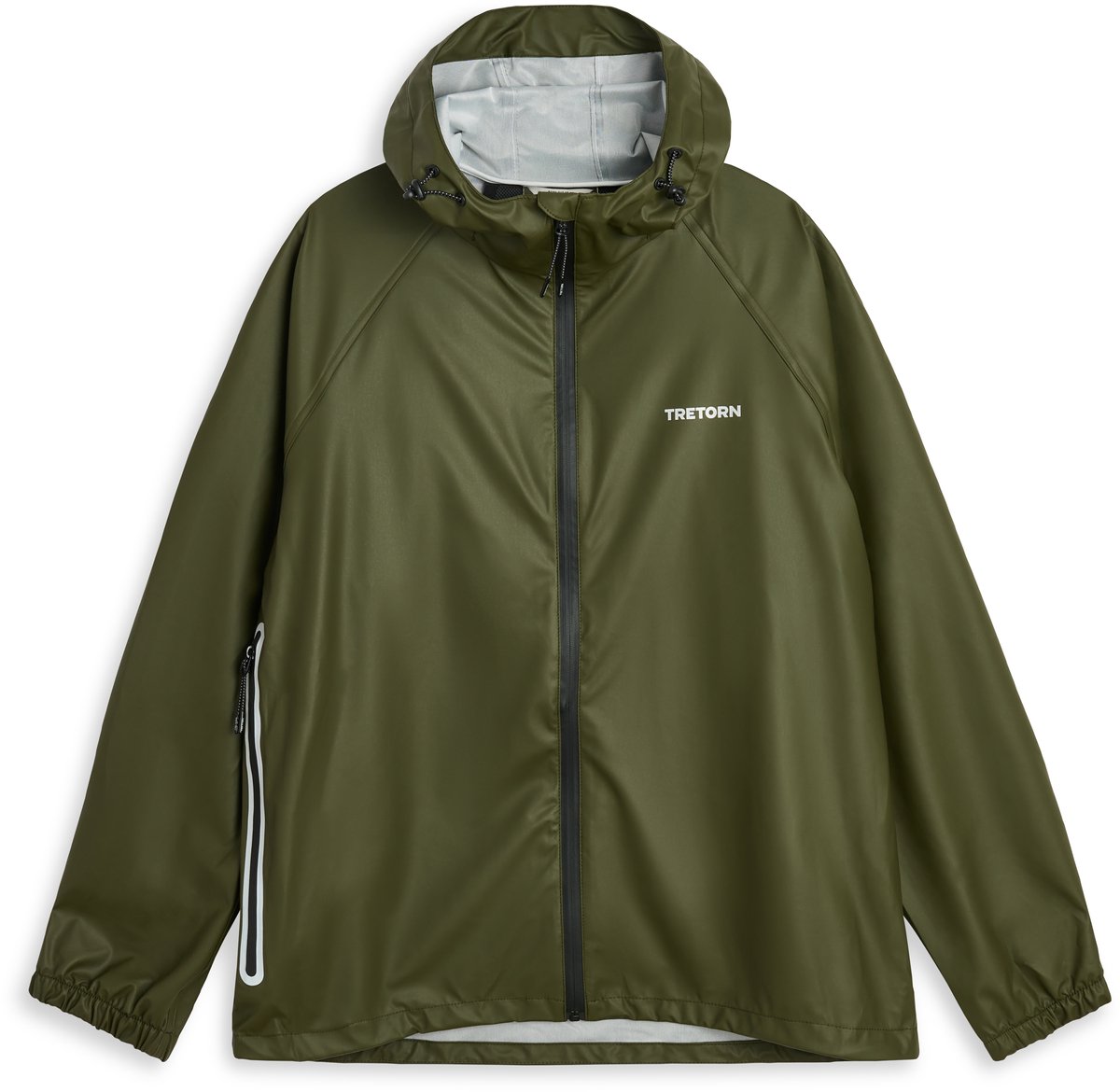 Donkergroen met zwarte broek ademende regenpak Packable Rainbreaker van Tretorn L