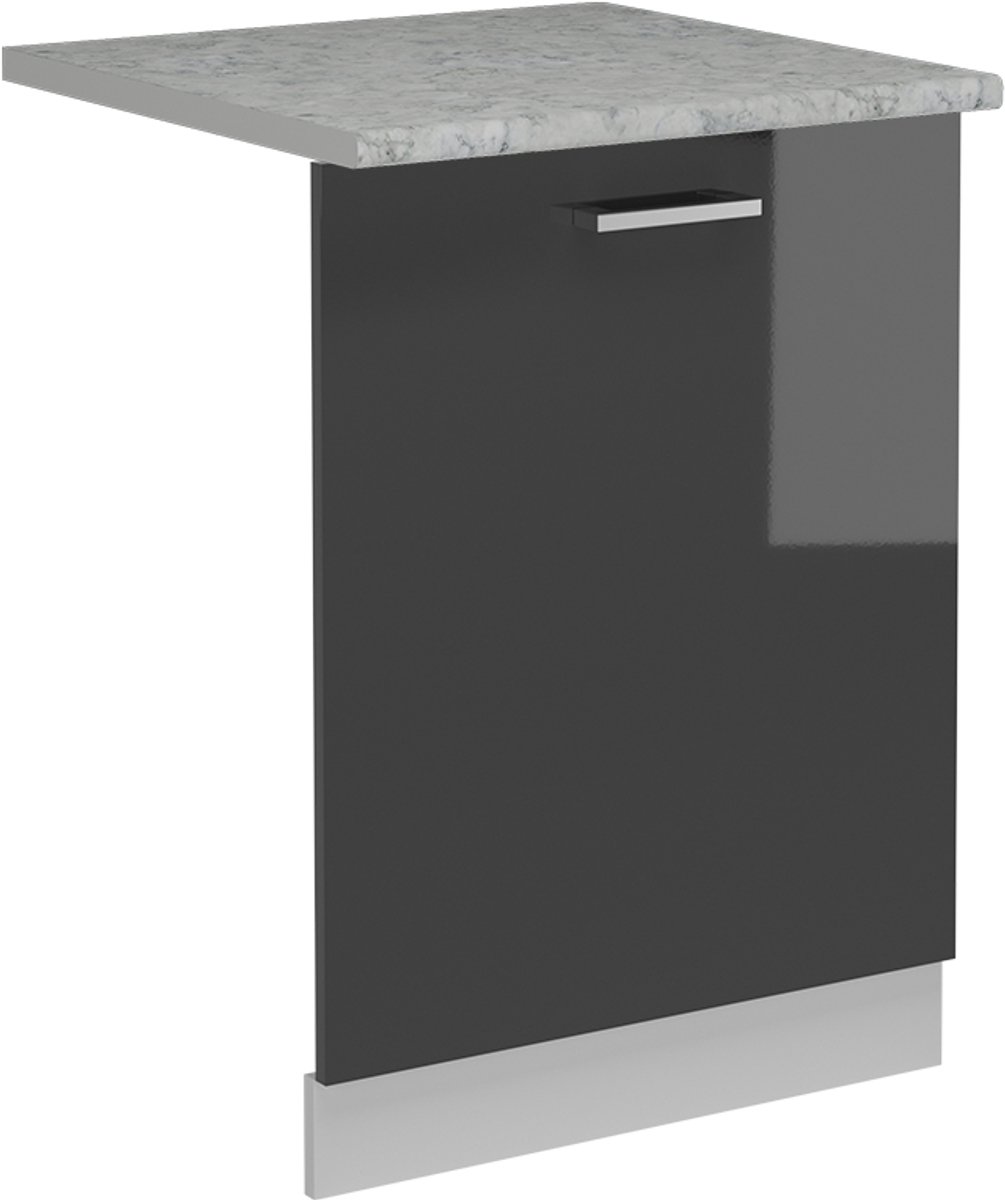 Vicco R-Line Vaatwasserfrontpaneel – 60 cm, WB Marmer Antraciet Hoogglans