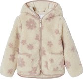 Vertbaudet Sherpa vest met capuchon en bloemenprint voor meisjes