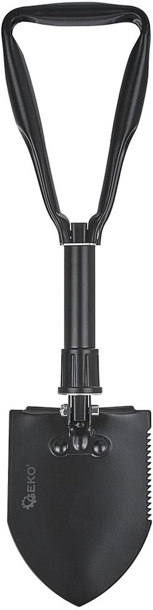 GEKO 2-in-1 opvouwbare survival schep - compact - verstelbaar - zwart van Geko — afbeelding 5
