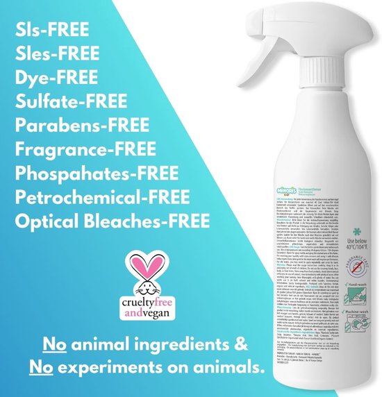 Minoris Baby Vlekverwijderaar | Biologische, Minerale & Vegan Formule | Geurvrij, Zacht voor Gevoelige Huid | Baby-Veilig, Dermatologisch Getest & Milieuvriendelijk 500 ml