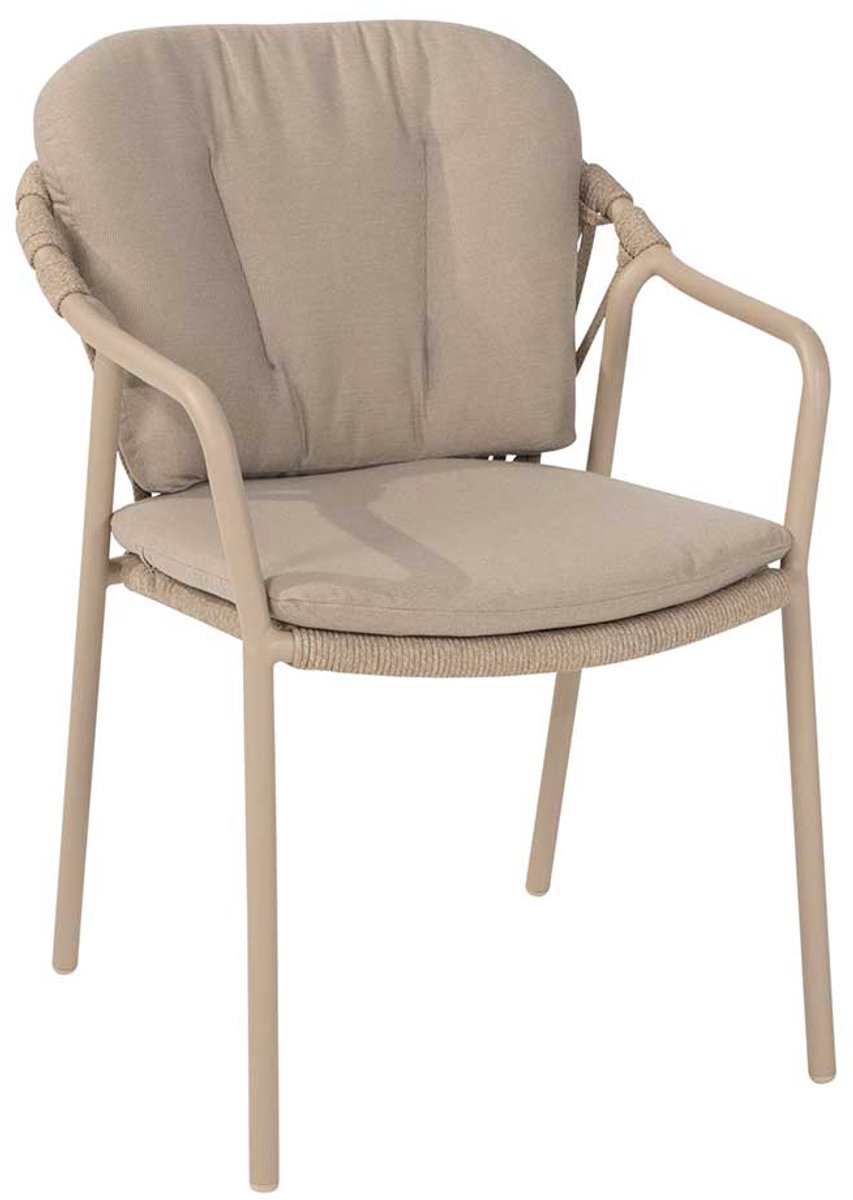 Taste by 4 Seasons Manitoba chaise de jardin empilable - latte