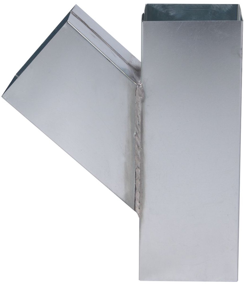 Zink Vierkant T-stuk 45° | 100 x 100 mm