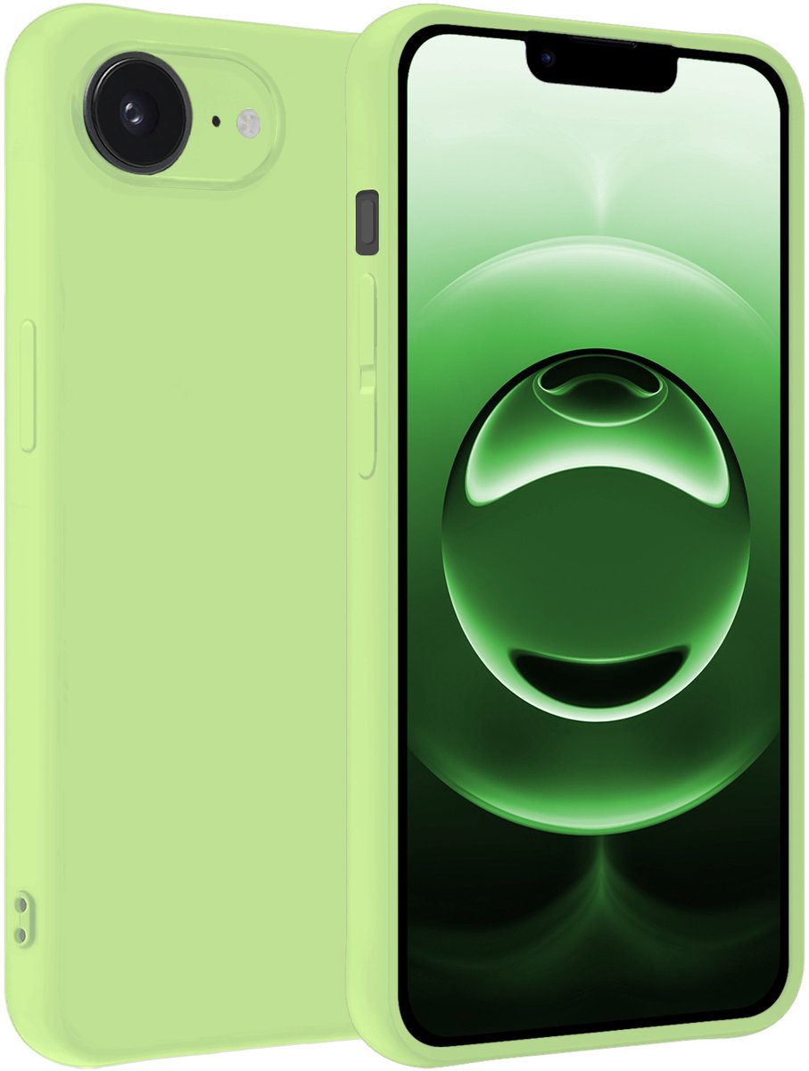 Hoesje Geschikt voor Apple iPhone 16e - Sterk & Shockproof - Hoes Cover - Siliconen Case - Groen