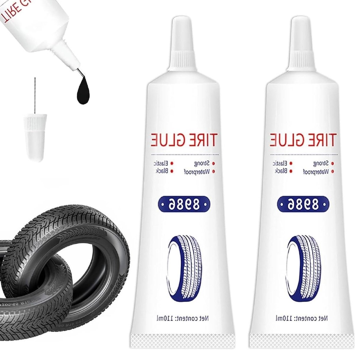 Alleslijm voor reparatie bandenreparatielijm zelfklevende bandenlijm 120 ml velgen reparatieset bandenafdichtmiddel instant lijm voor auto motorfiets fiets vrachtwagen