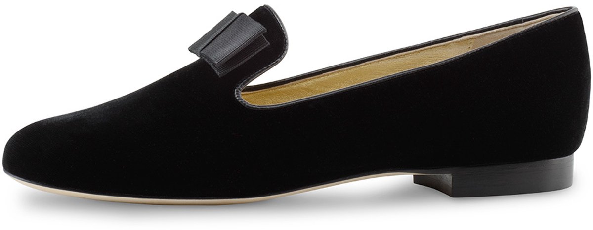 Werner Kern Lee Zwarte Loafers voor Dames – Instappers Fluweel – Nette Schoenen - Damesschoenen Zwart - Werner Kern Ballerinas - Zwart - 41.5