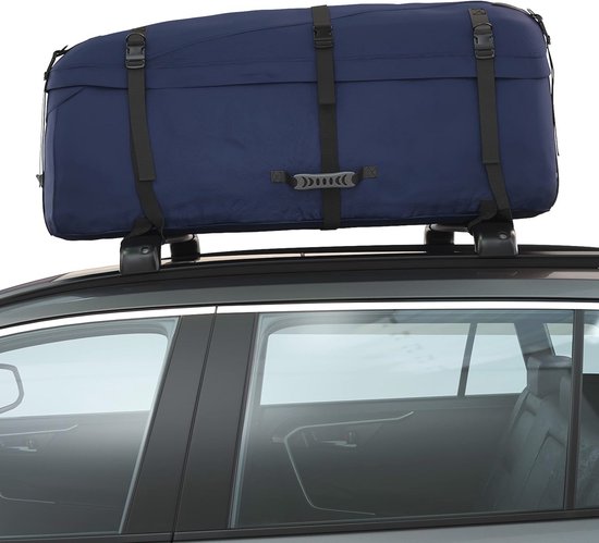 Grote Opvouwbare Dakkoffer 330 Liter - Zachte Weerbestendige Daktas met Stevige Bodem - Navy Blauw — afbeelding 3