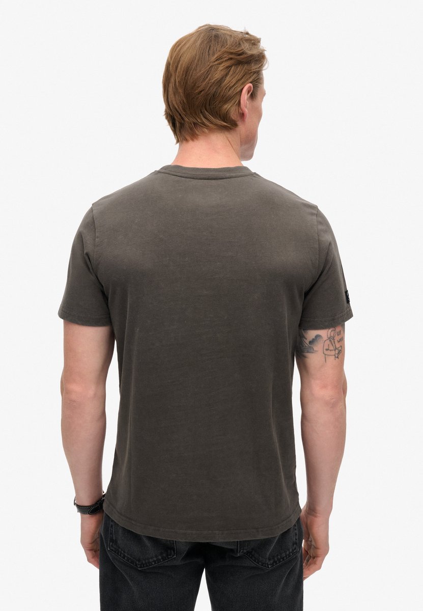 Superdry T-shirt met logoprint in reliëf Heren T-shirts Zwart