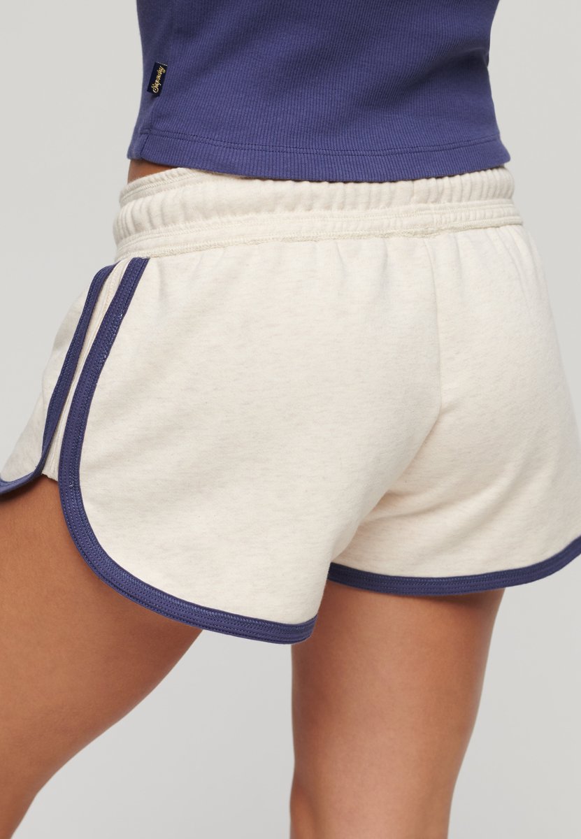 Superdry Athletic Essential Logo Racer-short Dames Korte broeken Light Oat Marl