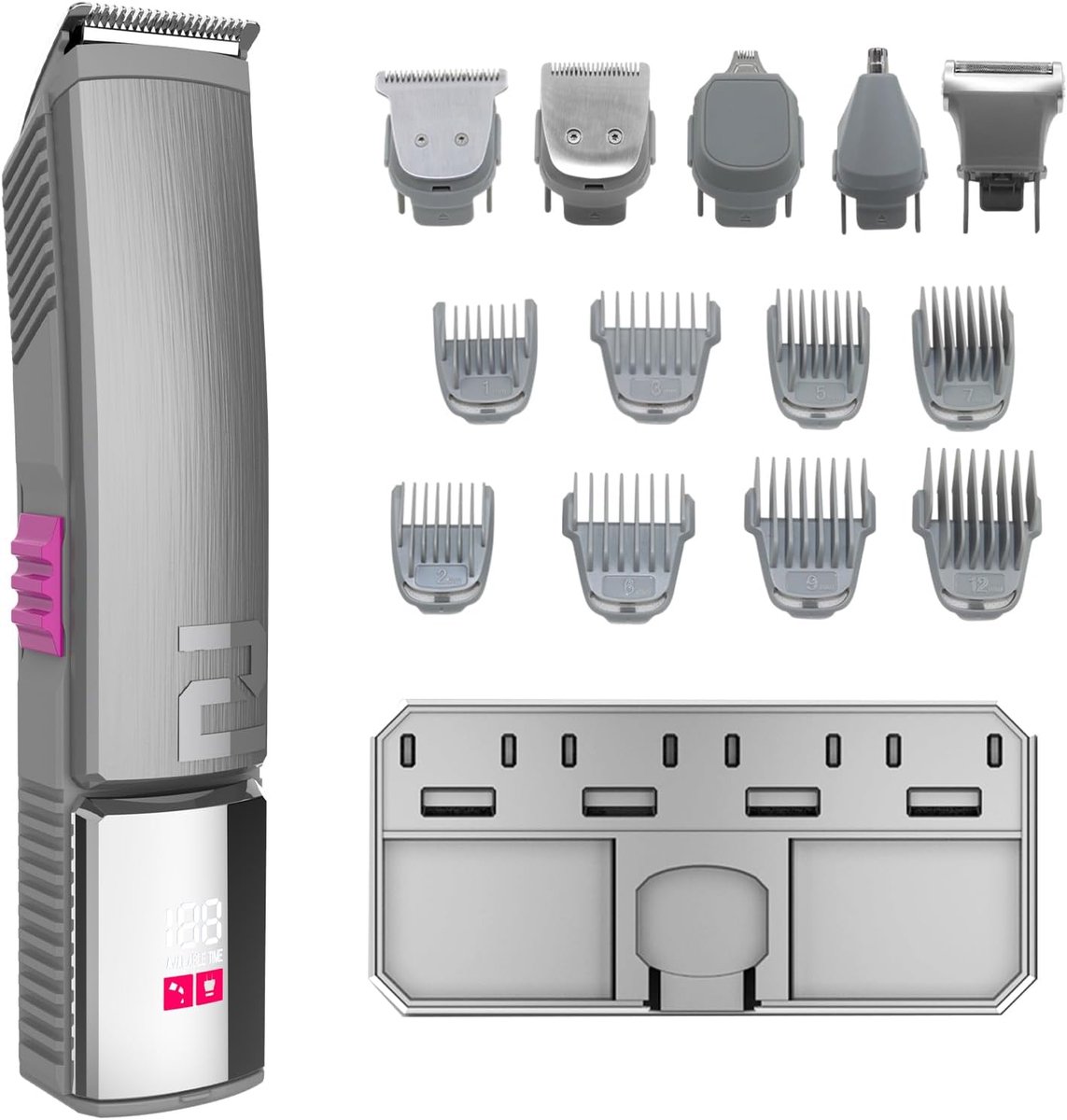 14-in-1 Tondeuse Set - Baardtrimmer, Lichaamshaartrimmer en Precisietrimmer