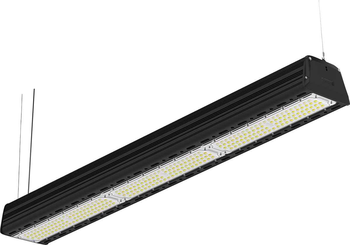 BES LED LED High Bay Lineair - Rinzu Lin - 150W - 150LM/W - 840 4000K - Dimbaar 0-10V - IP65 - Sosen Driver - Sanan LEDs Zwart