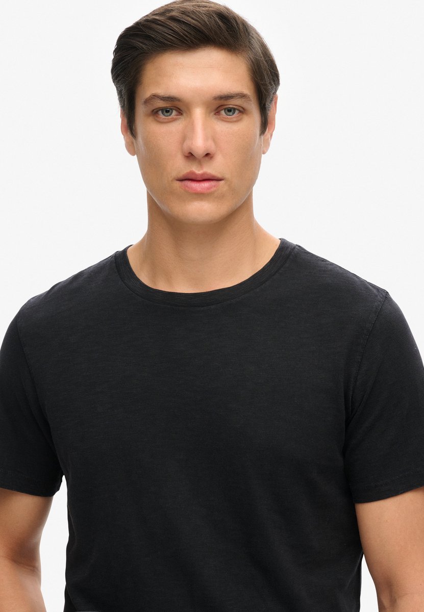 Superdry Slub T-shirt Met Korte Mouwen S Man Zwart