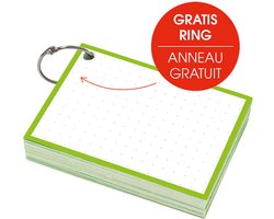 SOHO Flashcards – Flashcards met perforatie – Systeemkaarten – Flashcard met ring – Dots – 50 stuks – A7 – Groen
