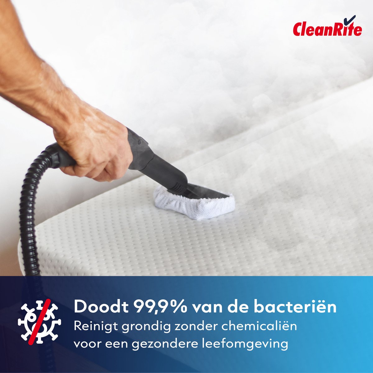CleanRite Stoomreiniger Vloer 13-Delig - Bacteriënkiller thumbnail 6