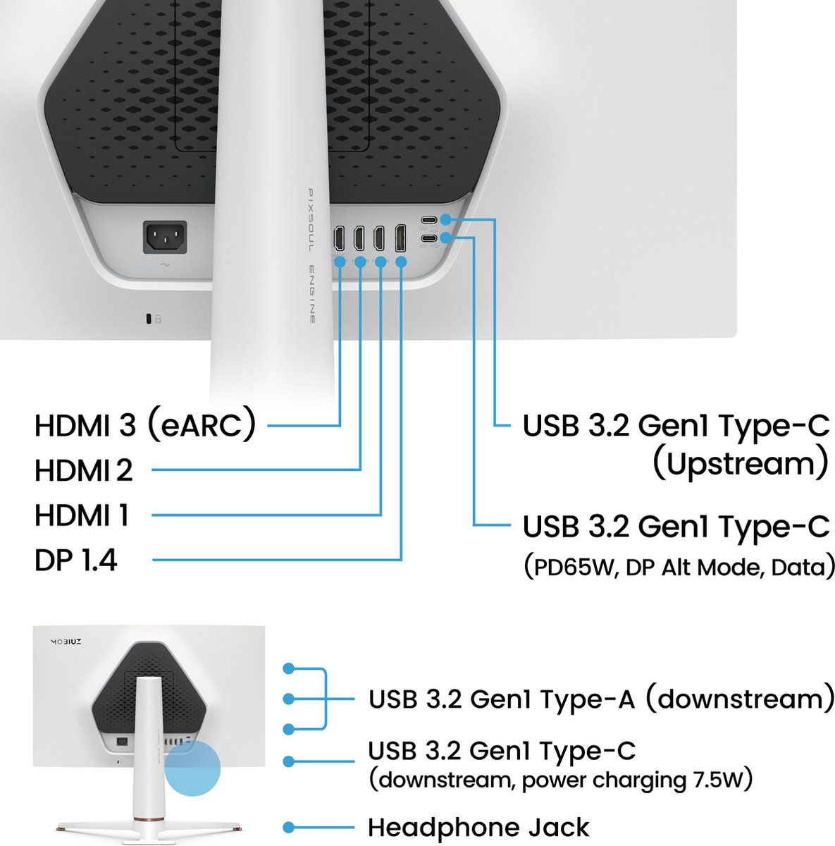 BenQ MOBIUZ EX271U 27" 4K Gaming Monitor met 165 Hz Refresh - afbeelding 3