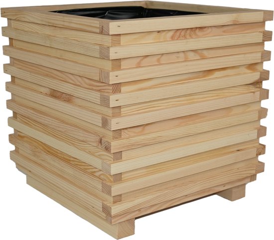 Jardinière en bois imprégné 40 x 40 x 40 cm