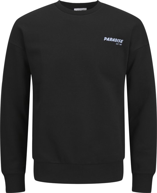JACK&JONES JJCHARGE PRINTED SWEAT CREW NECK Heren Trui - Black