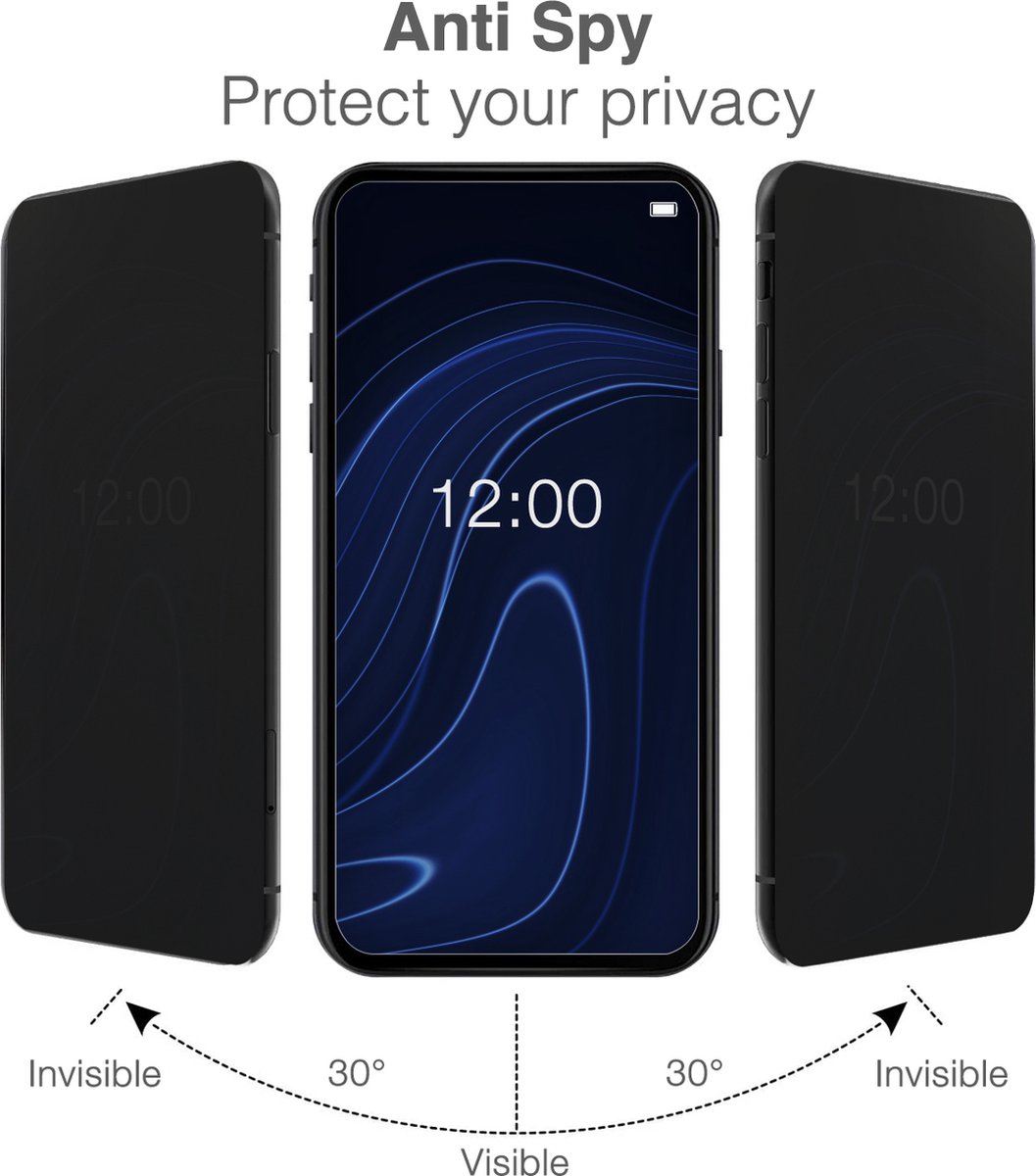 Mobilize Screenprotector geschikt voor Samsung Galaxy A35 Glazen | Mobilize Screenprotector Privacy - Case Friendly - Zwart