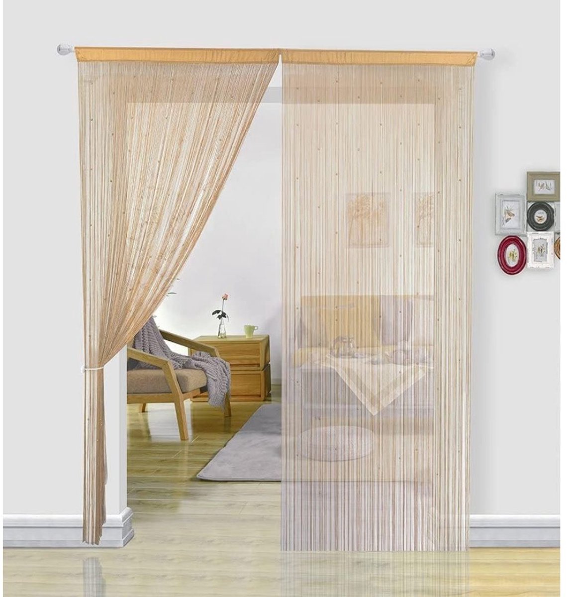 VELTRR® Deurgordijn Kralen - Macrame - Bruin