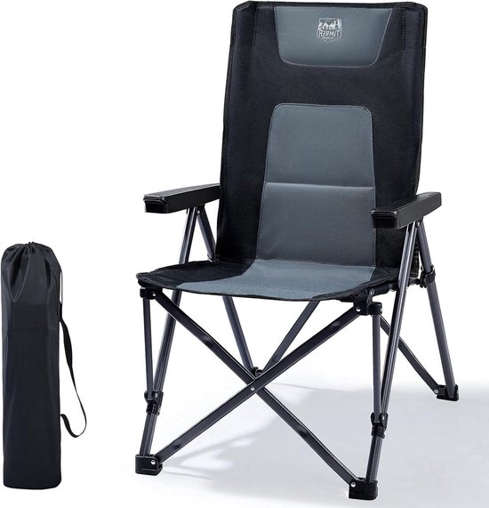 Kids campingstoel compact - zwart - 50x50x40 cm