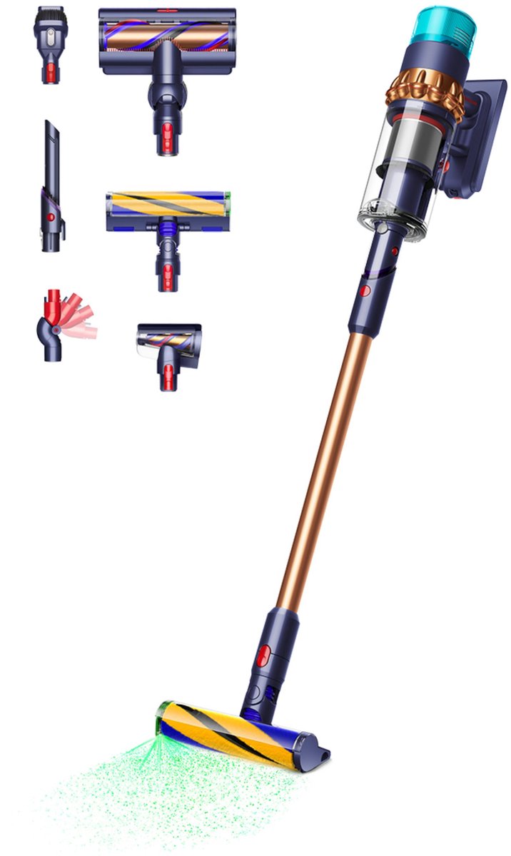 Dyson Gen5detect(TM) Absolute draadloze stofzuiger (Pruisisch blauw/Koper)