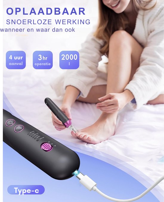 Set de pédicure électrique - Set de pédicure professionnel - Set de Set de pédicure - Appareil de pédicure