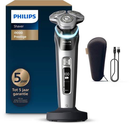 Philips Shaver i9000 Prestige Elektrisch Scheerapparaat Voor Mannen - Zilver - XP9204/10