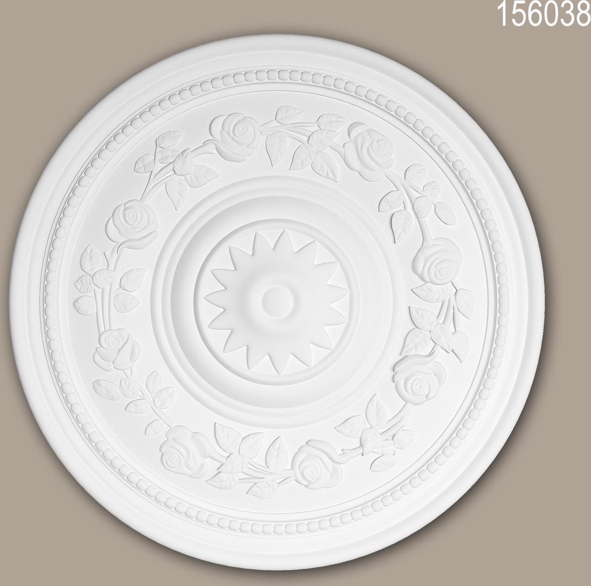 Rosace 156020 Profhome Élement Décorative Élement Pour Plafond Style Rococo Baroque Blanc 47 Cm 49813302