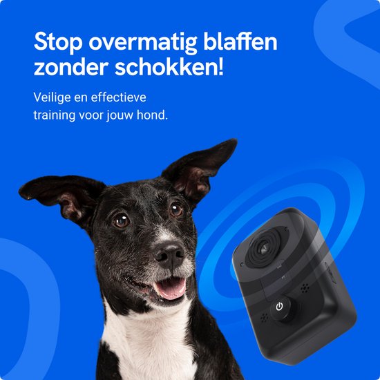 Dispositif anti-aboiement Premium - Ultrasonique - Fonctionnement rechargeable et automatique - Sans choc + résistant à l'eau - Pour tous les Chiens - Intérieur et extérieur