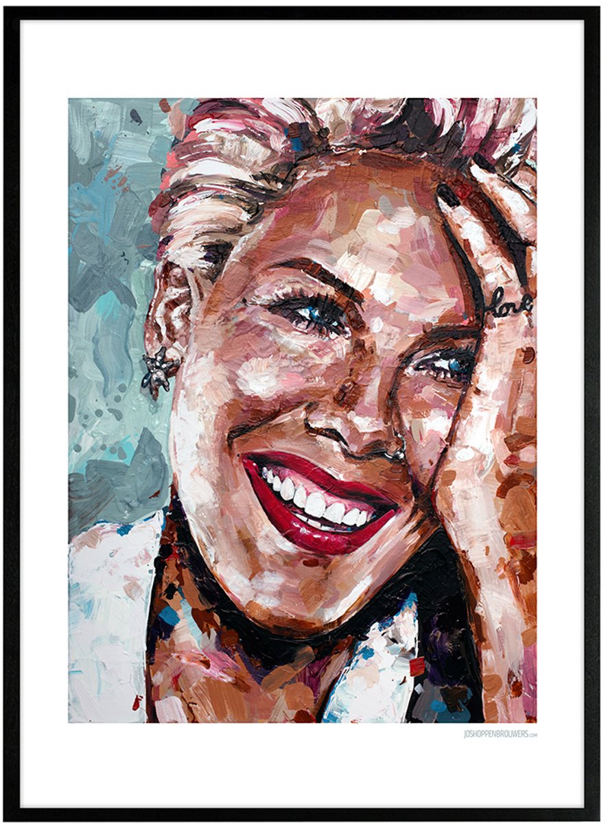 Pop muziek poster 51x71 cm *ingelijst & gesigneerd