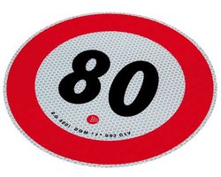 Speed limit sign. 80 km/u