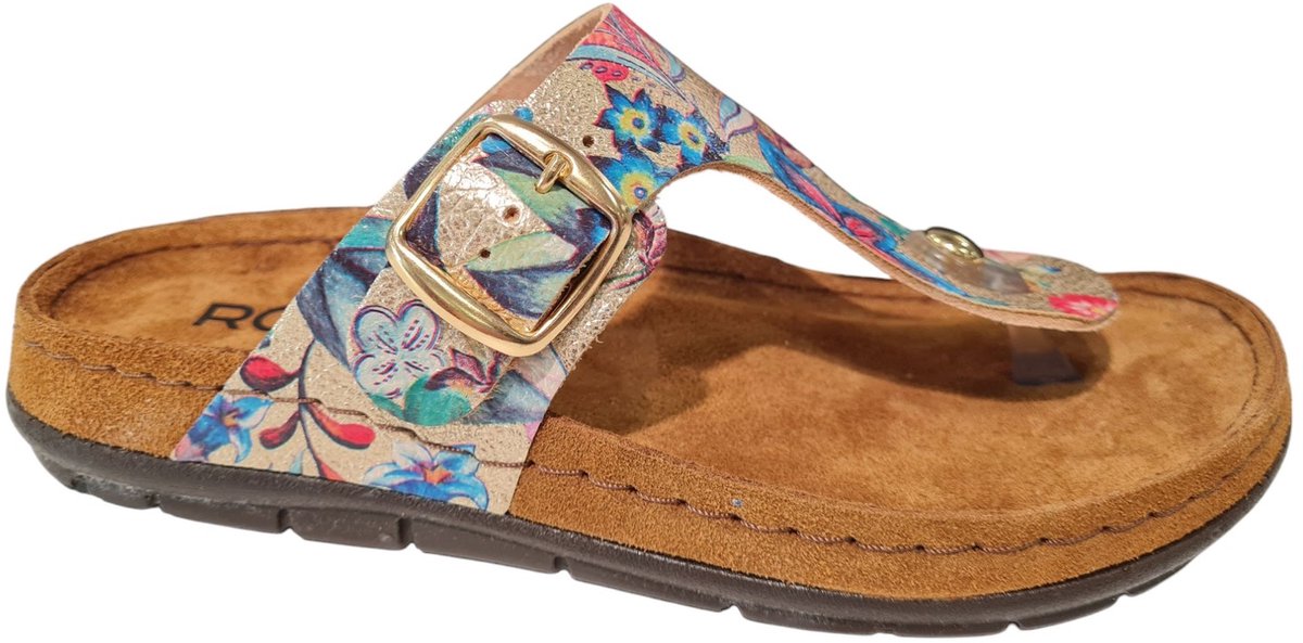 Rohde Dames Slipper Teenslippers - Multicolor - 43