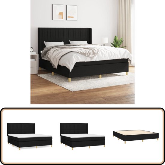 vidaXL Boxspring - 180x200 cm - Inclusief Matras Boxspringbed - Boxsprings - Slaapkamer Meubels - Tweepersoons Bed - Groot Bed