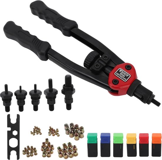 Automotive Rivnut Handklinknagelmoergereedschap 13in - Klinknagelmoerset met M3 M4 M5 M6 ...