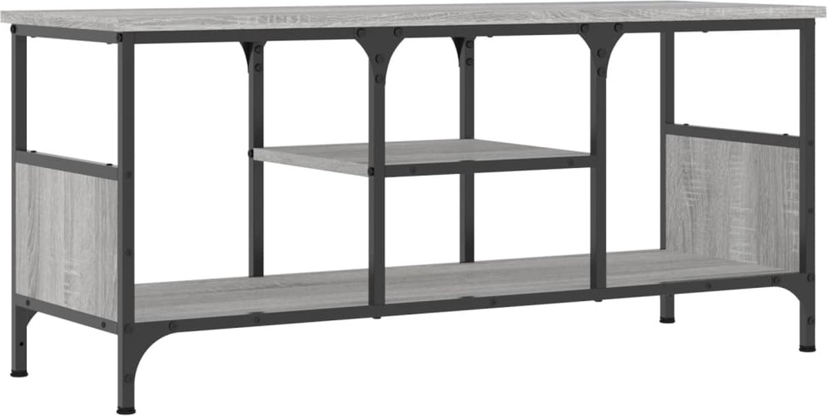 vidaXL Tv-meubel - 100x35x45 cm - Grijs Sonoma Eiken Industriele Tv Kast - Tv Meubels - Salontafel - Tv Wandmeubel - Houten Tv Kast