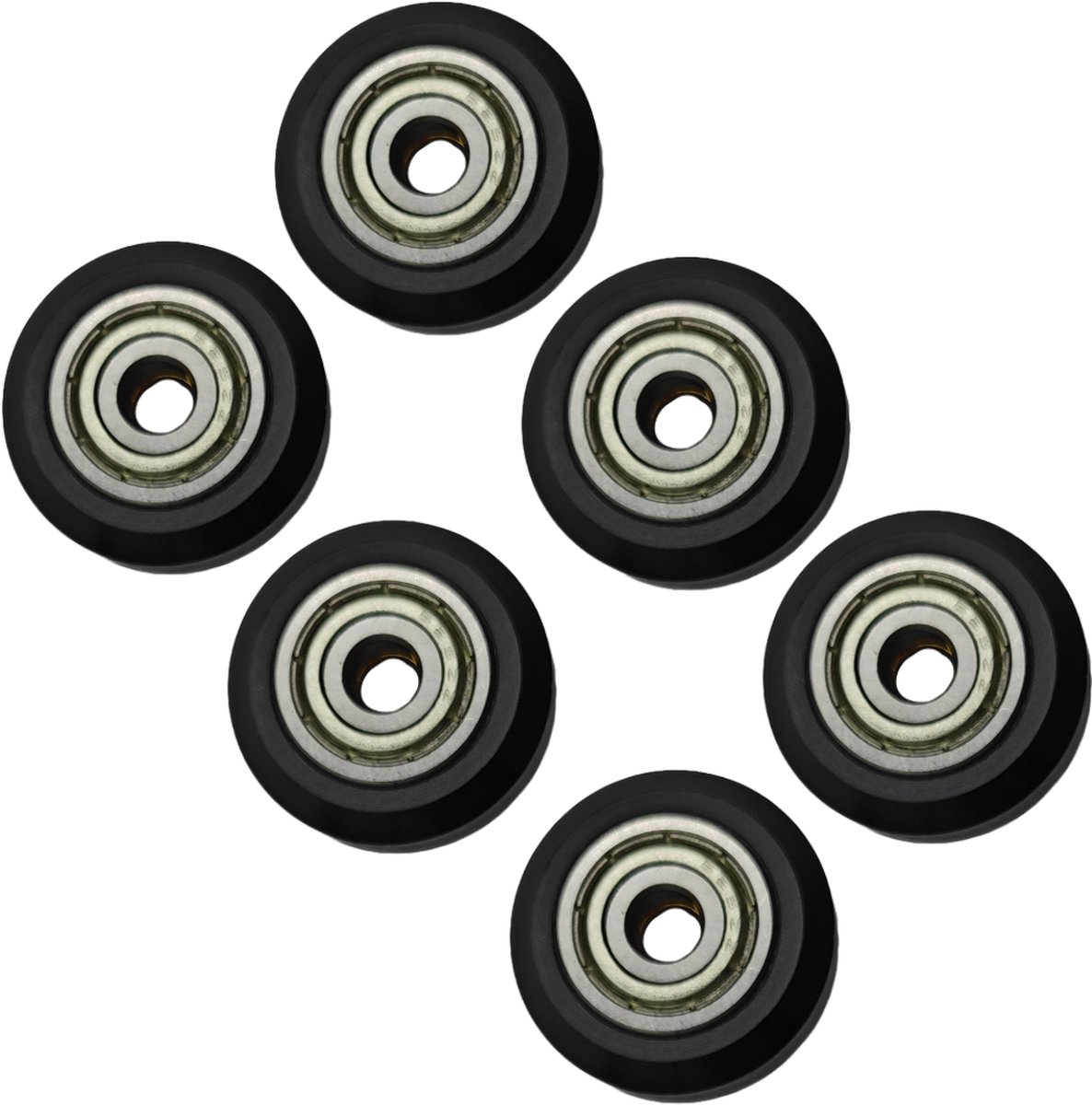 6x Creality V-Slot wheels 3D Printer D-type poelie 625Z flenslagerpoelie grootte: diameter 24mm dikte 10.9mm 6 stuks - wielen
