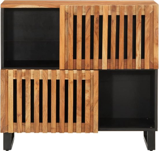 vidaXL Bijzetkast 90x33x75 cm massief acaciahout