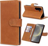 Étui Casemania pour Samsung Galaxy S25 Plus - Marron Sienna - Étui en cuir