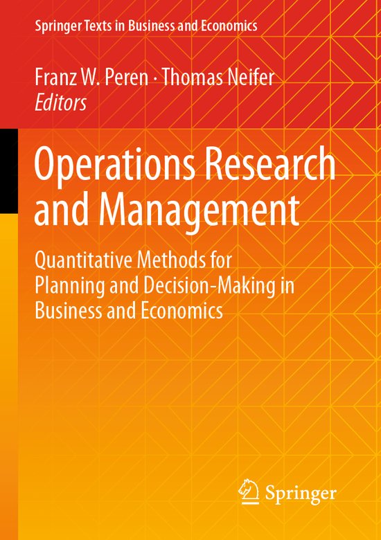 Springer Texts in Business and Economics- Operations Researc ... - cover
