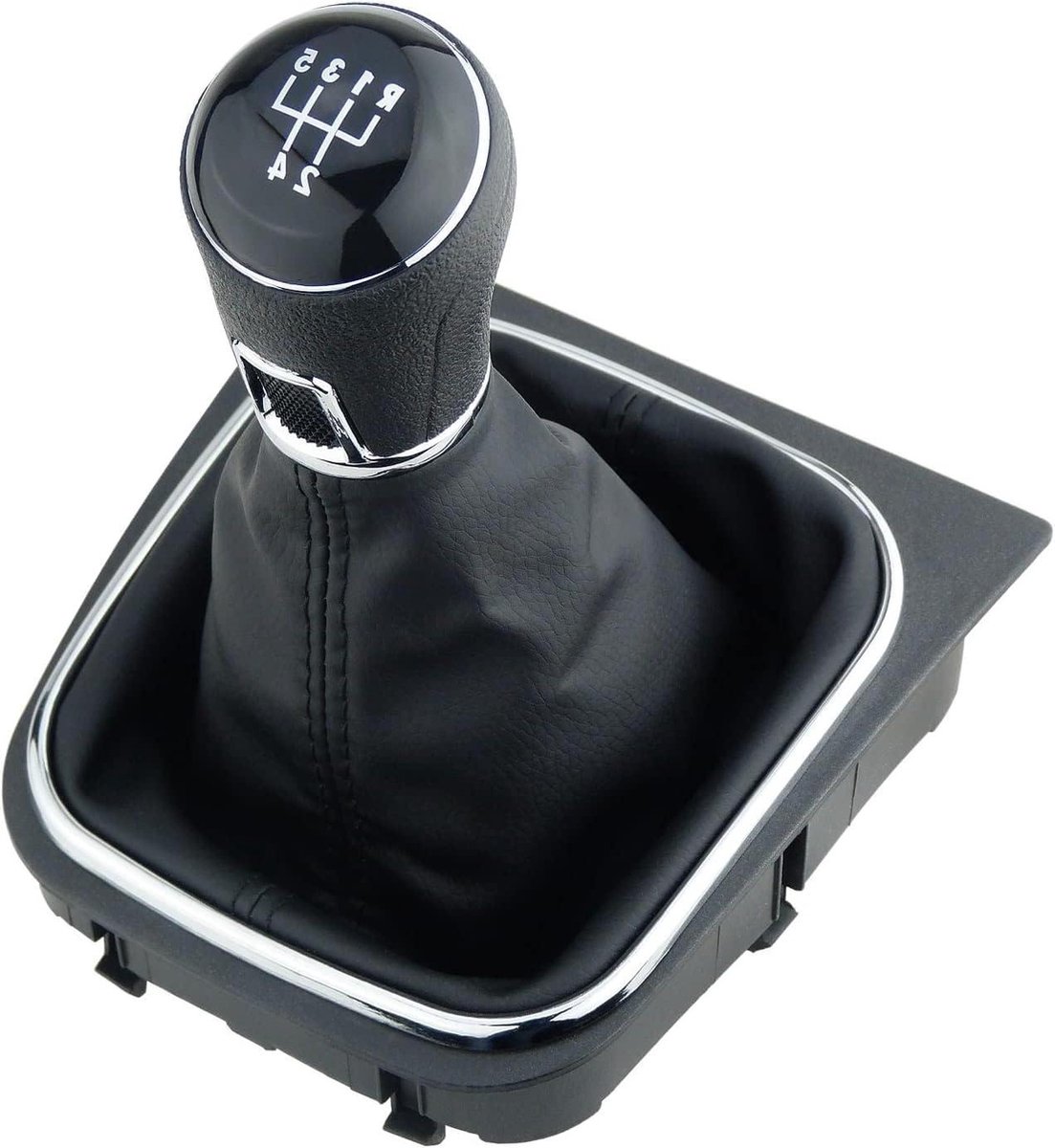 Zwart Anti-stof Gaitor Boot 5 Speed Cover voor Bora Golf - Versnellingspookknop .