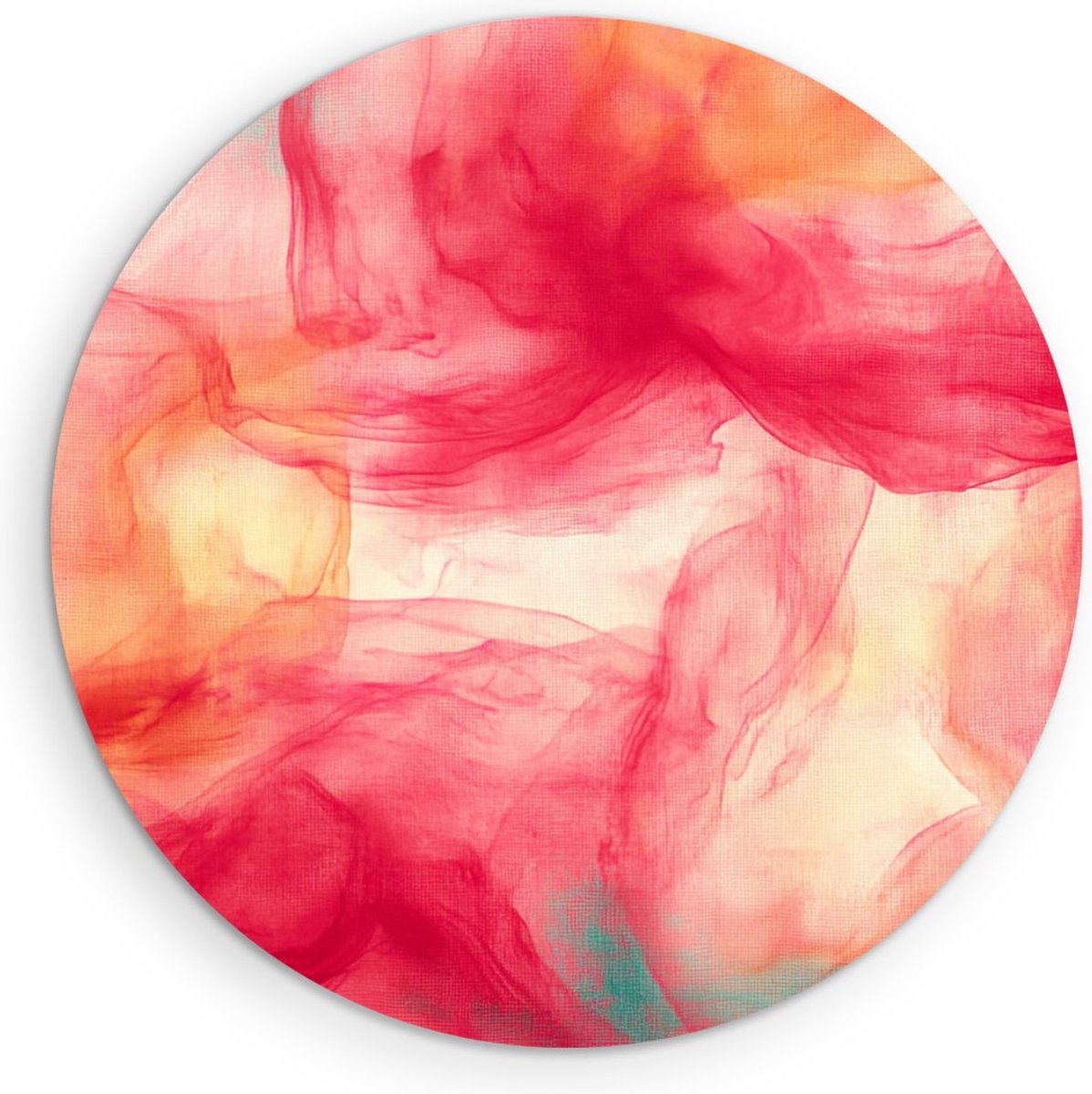 Saammp Forex Muurcirkel - Kleurrijk Abstract - Ø 60 - Wandcirkel - Wanddecoratie Cirkel - Muurdecoratie Woonkamer - Slaapkamer decoratie - Rond Schilderij