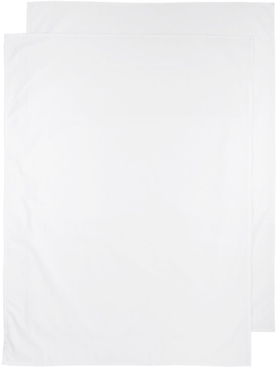 Meyco lit bébé Meyco 75x100 cm - pack de 2 - Uni blanc