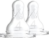 Dr. Brown's Options+ Flesspeen - Fase 4/Papspeen - Smalle halsfles - 2 stuks