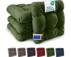 Beautissu HighLux SK – Set van 4 Premium Stoelkussen 40x40 cm Groen – Robuust Zitkussen UV-bestendig – 8 cm Dik – Indoor & Outdoor – Tuinkussen Balkon Beautissu HighLux SK – Set van 4 Premium Stoelkussen 40x40 cm Groen – Robuust Zitkussen UV-bestendig – 8 cm Dik – Indoor & Outdoor – Tuinkussen Balkon